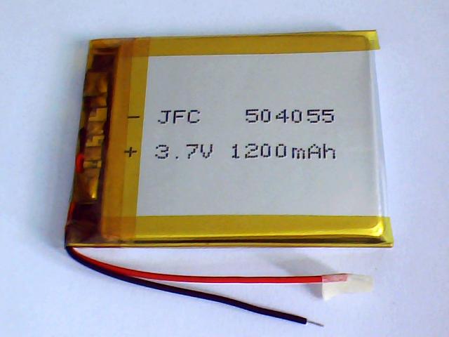 汽车導航儀電池504055，3.7V 1200MAH 聚合物充电电池 JFC504055